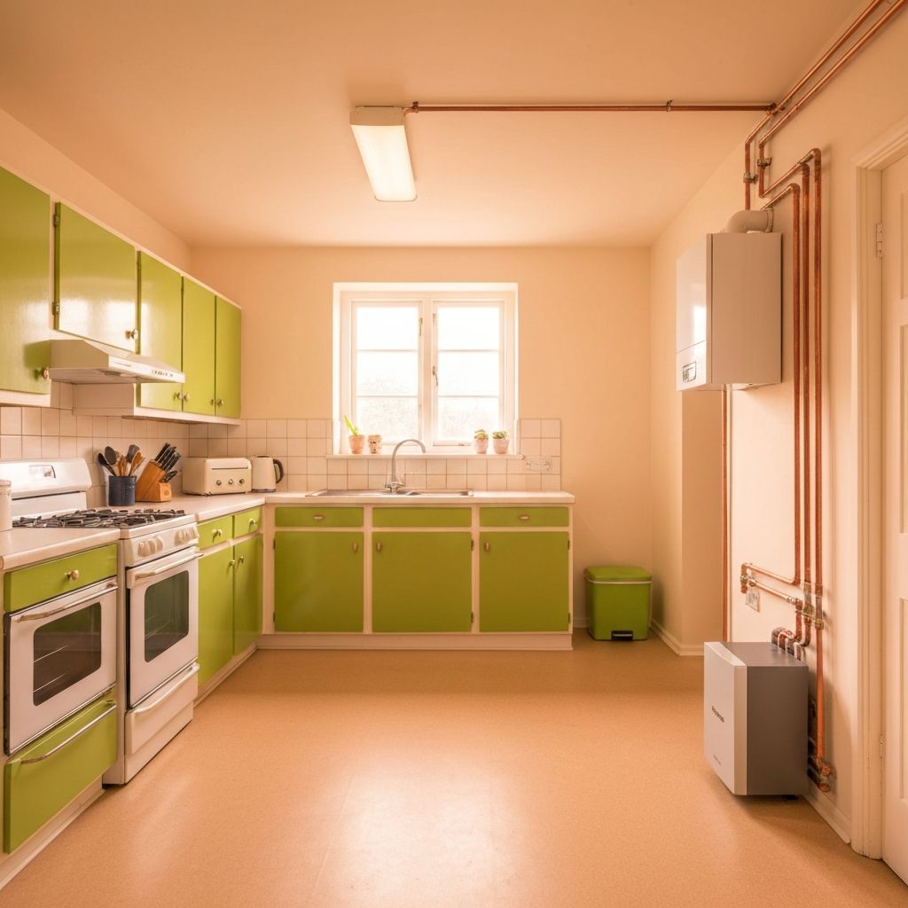 Professional central heating pipework